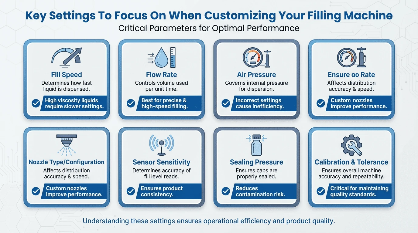 Key Settings for Filling Machine Customization Key Settings for Filling Machine Customization